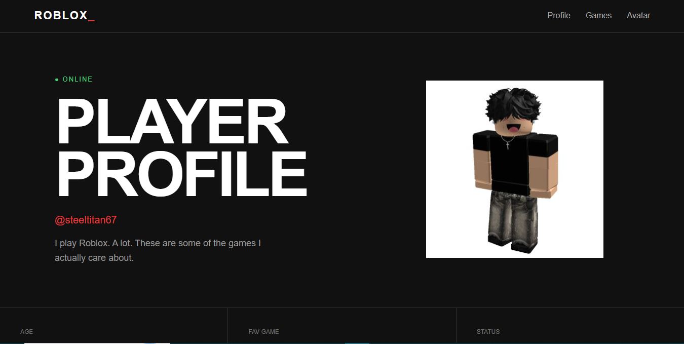 Screenshot of Ibukun's fun web page